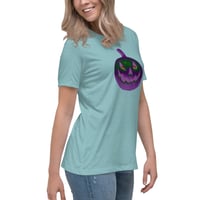 Image 5 of Women's Relaxed T-Shirt - Jack O Lantern Retro Purple Glow