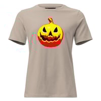 Image 12 of Women's Relaxed T-Shirt - Jack O Lantern Vintage Red-Yellow