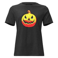 Image 10 of Women's Relaxed T-Shirt - Jack O Lantern Vintage Red-Yellow