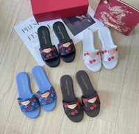Image 1 of LV Cherry 🍒 Blossom Slippers 