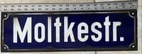 Image 5 of Vintage (ca. 1930s/40s) German (Enamel) Street Sign - "Moltkestr."