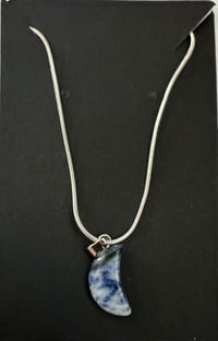 Throat Chakra Crescent Pendant - Communication, Self-Expression & Truth.