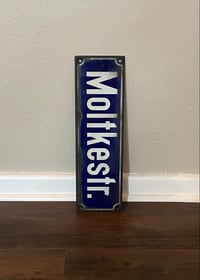 Image 2 of Vintage (ca. 1930s/40s) German (Enamel) Street Sign - "Moltkestr."