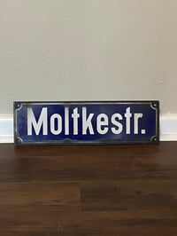 Image 1 of Vintage (ca. 1930s/40s) German (Enamel) Street Sign - "Moltkestr."