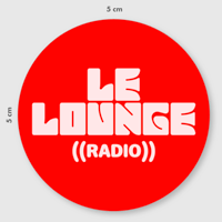 5x stickers - LE LOUNGE ((RADIO)) - rouge