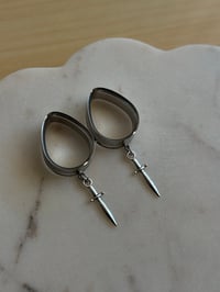 Image 3 of Dagger Dangles (Silver)