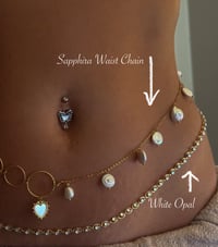 Image 2 of White Opal Waist Chain (Gold or Silver)