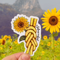 Image 1 of Sunflower eight knot - transparent sticker