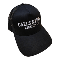 Image 2 of CALLS & PUTS LIFESTYLE CAP -WHITE/BLACK