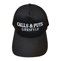 Image 1 of CALLS & PUTS LIFESTYLE CAP -WHITE/BLACK