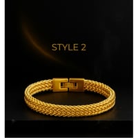 Image 3 of Men’s Gold-Plated Stainless Steel Bracelets