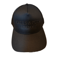 Image 1 of CALLS & PUTS LIFESTYLE CAP - TRIPLE BLACK