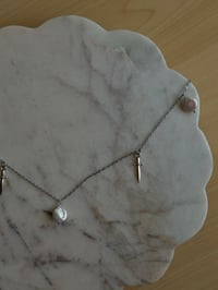 Image 3 of Persephone Dagger Pearl Waist Chain (Silver)