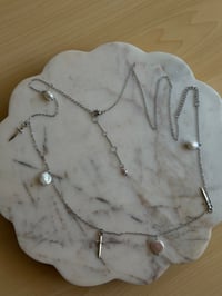 Image 4 of Persephone Dagger Pearl Waist Chain (Silver)