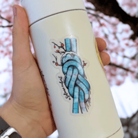 Image 2 of Sakura cold Spring eight knot - transparent sticker