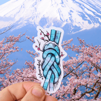 Image 1 of Sakura cold Spring eight knot - transparent sticker