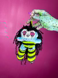 Image 1 of Squeakling keychain plushie green