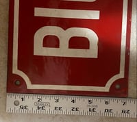 Image 6 of Vintage (ca. 1950s) German (Enamel) Street Sign (Rare Red)  - "Blussusstraße"