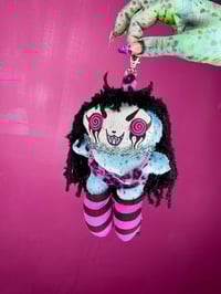 Image 3 of Squeakling keychain plushie pink