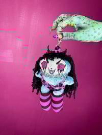 Image 4 of Squeakling keychain plushie pink