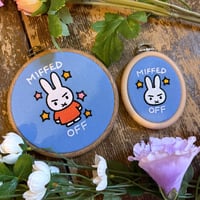 Image 1 of Miffed Off Embroidery Hoop (Two options)