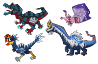Fossil Fighters Vinyl Stickers Volume Two