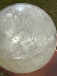 Image 3 of Large Calcite Sphere With Rainbows #2259