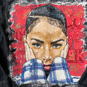 Image of ‘Edges’ hand painted denim jacket 