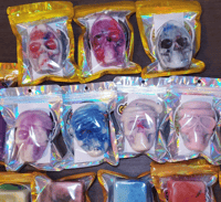 Image 2 of Grin 'n Grind Skate Wax - Big Skulls - Pina Colada Scented -  Uniquelly Made, One of a kind!