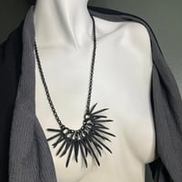 Image 4 of BLACK URCHIN | Black on Black Necklace on black chain V.1