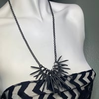 Image 5 of BLACK URCHIN | Black on Black Necklace on black chain V.1