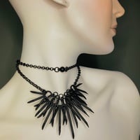 Image 6 of BLACK URCHIN | Black on Black Necklace on black chain V.1