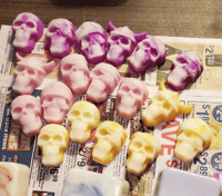 Image 2 of Grin 'n Grind Wax - Mini/Mini Mids - Pina Colada Mystery Skulls - For that on the go grindage