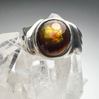 Image 1 of Fire Agate and Sterling Silver Ring
