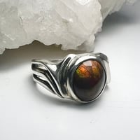 Image 2 of Fire Agate and Sterling Silver Ring