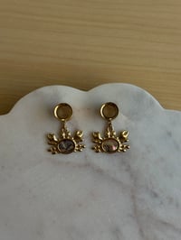 Image 3 of Lia Abalone Crab Dangles (Gold)