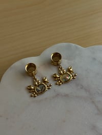 Image 2 of Lia Abalone Crab Dangles (Gold)