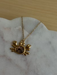 Image 2 of Lia Abalone Crab Necklace (Gold)