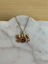 Image 3 of Lia Abalone Crab Necklace (Gold)