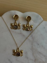 Image 4 of Lia Abalone Crab Necklace (Gold)