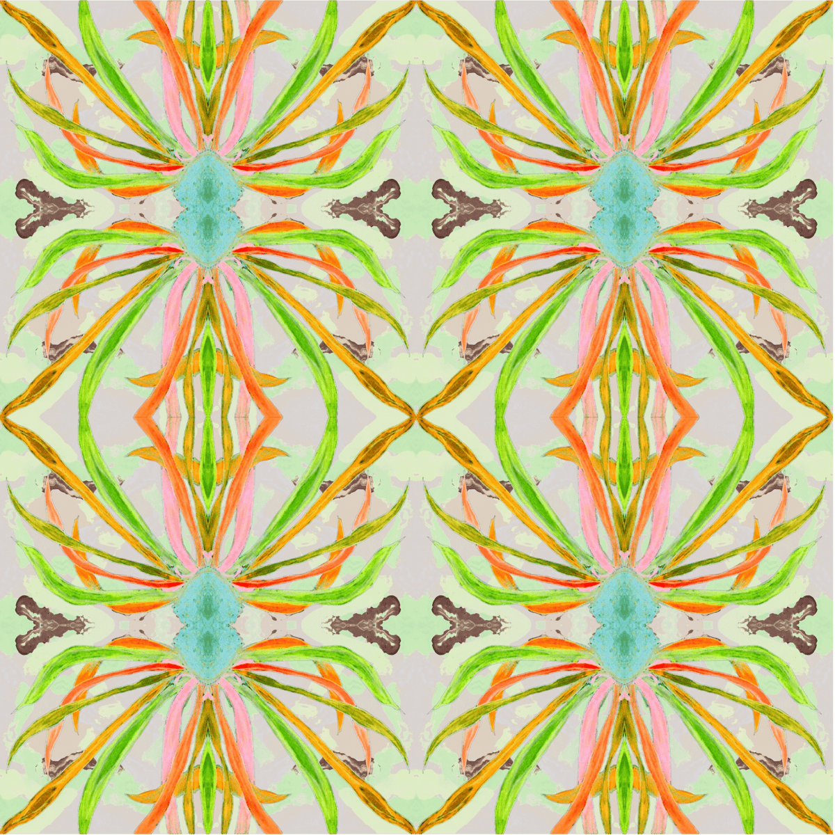 Image of Echinacea Celadon Fabric/Wallpaper