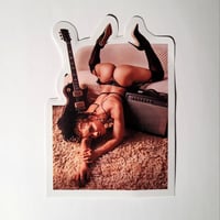 Image 1 of Kira Noir Spreading & Putting Her Gorgeous Booty On Display Glossy Finish LAMINATED Vinyl Sticker