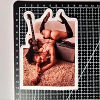 Image 2 of Kira Noir Spreading & Putting Her Gorgeous Booty On Display Glossy Finish LAMINATED Vinyl Sticker