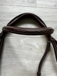 Image 2 of Brown Monocrown Bridle – Fancy Stitch – Full Size