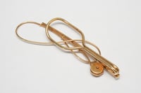 Image 3 of Vintage 14k Yellow Gold Fly Rod and Reel Tie Bar