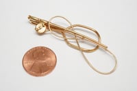 Image 4 of Vintage 14k Yellow Gold Fly Rod and Reel Tie Bar