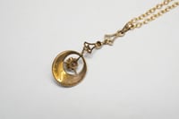 Image 6 of Antique Victorian 10k Gold, Seed Pearl, and Enamel Lavalier Pendant