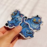 Image 1 of Blue Tiger Vinyl Stickers