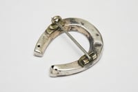 Image 5 of Antique Victorian Silver Lucky Horseshoe Brooch or Hat Pin