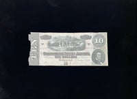 Image 1 of Confederate States of America (1864) $10 (T68) Banknote - Authentic